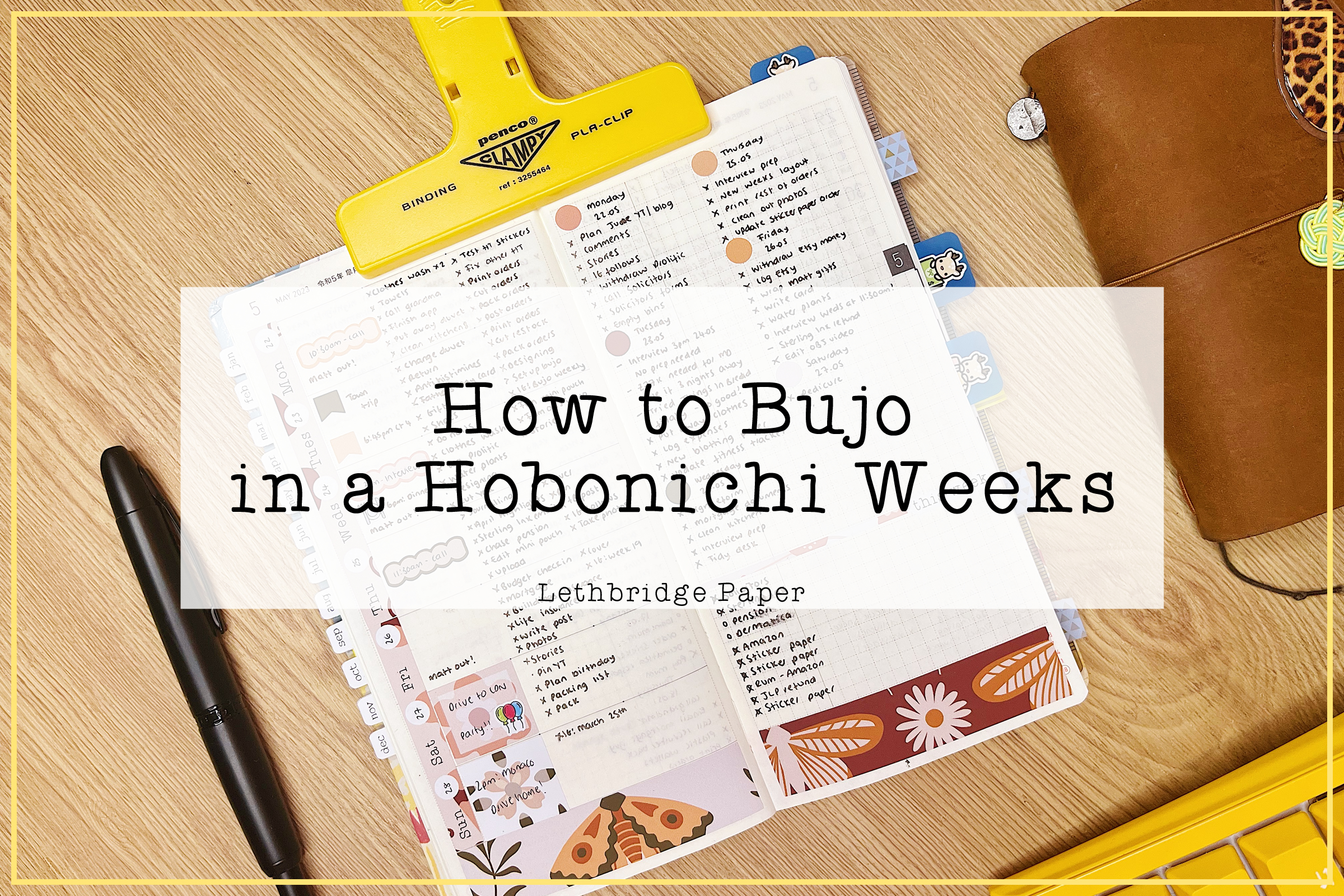 How to bullet journal in a Hobonichi Weeks » Lethbridge Paper