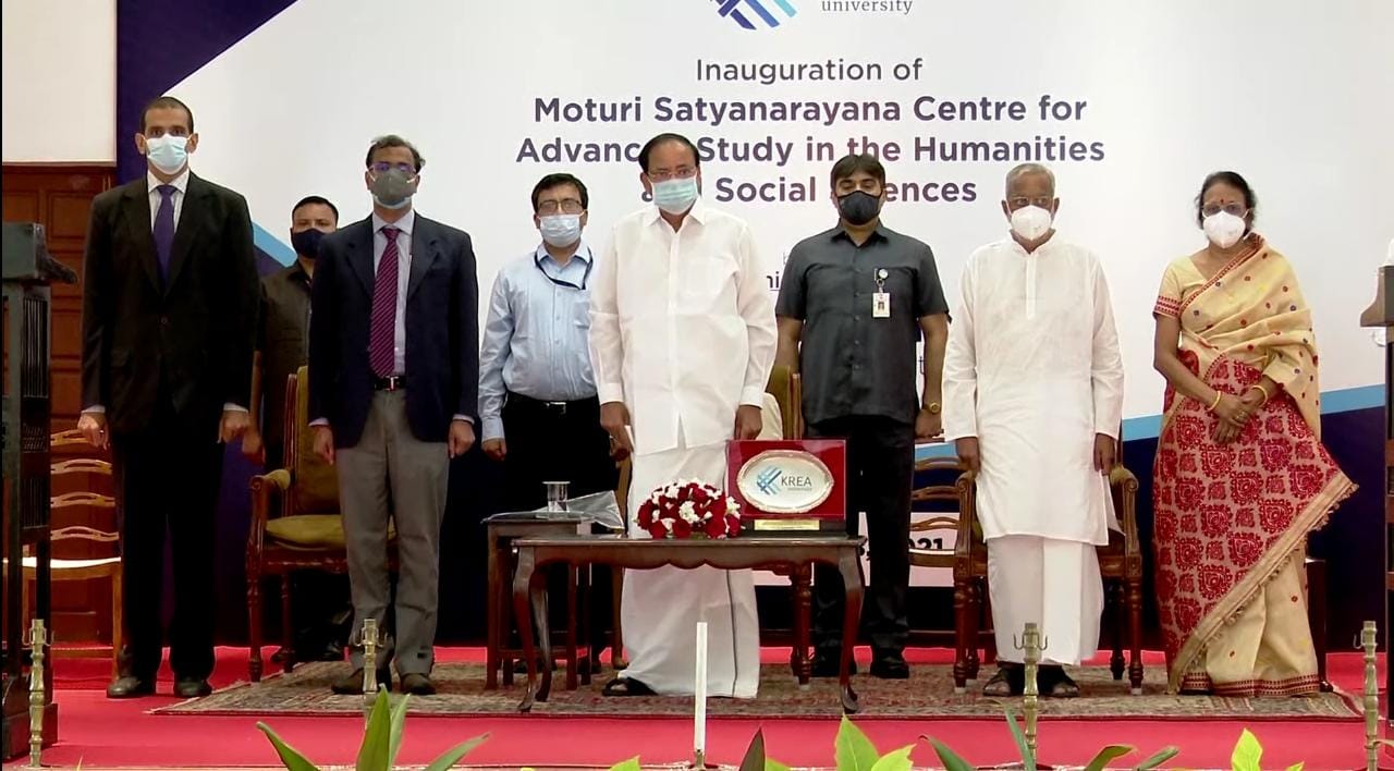 Honourable Vice President of India inaugurates Moturi Satyanarayana Centre for Advanced Study in the Humanities and Social Sciences at Krea University