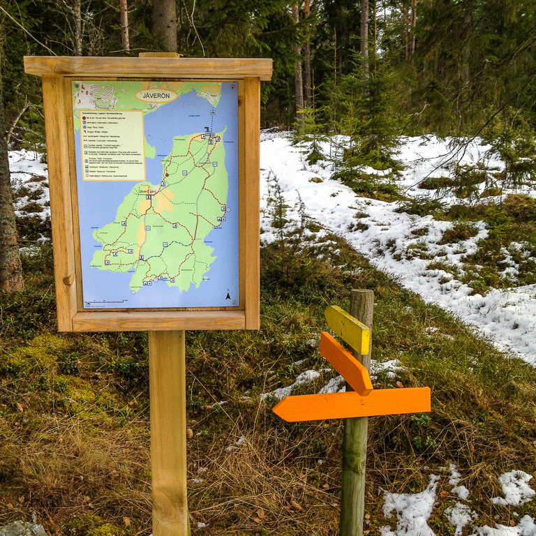 En välmarkerad Vandringsled på Jäverön