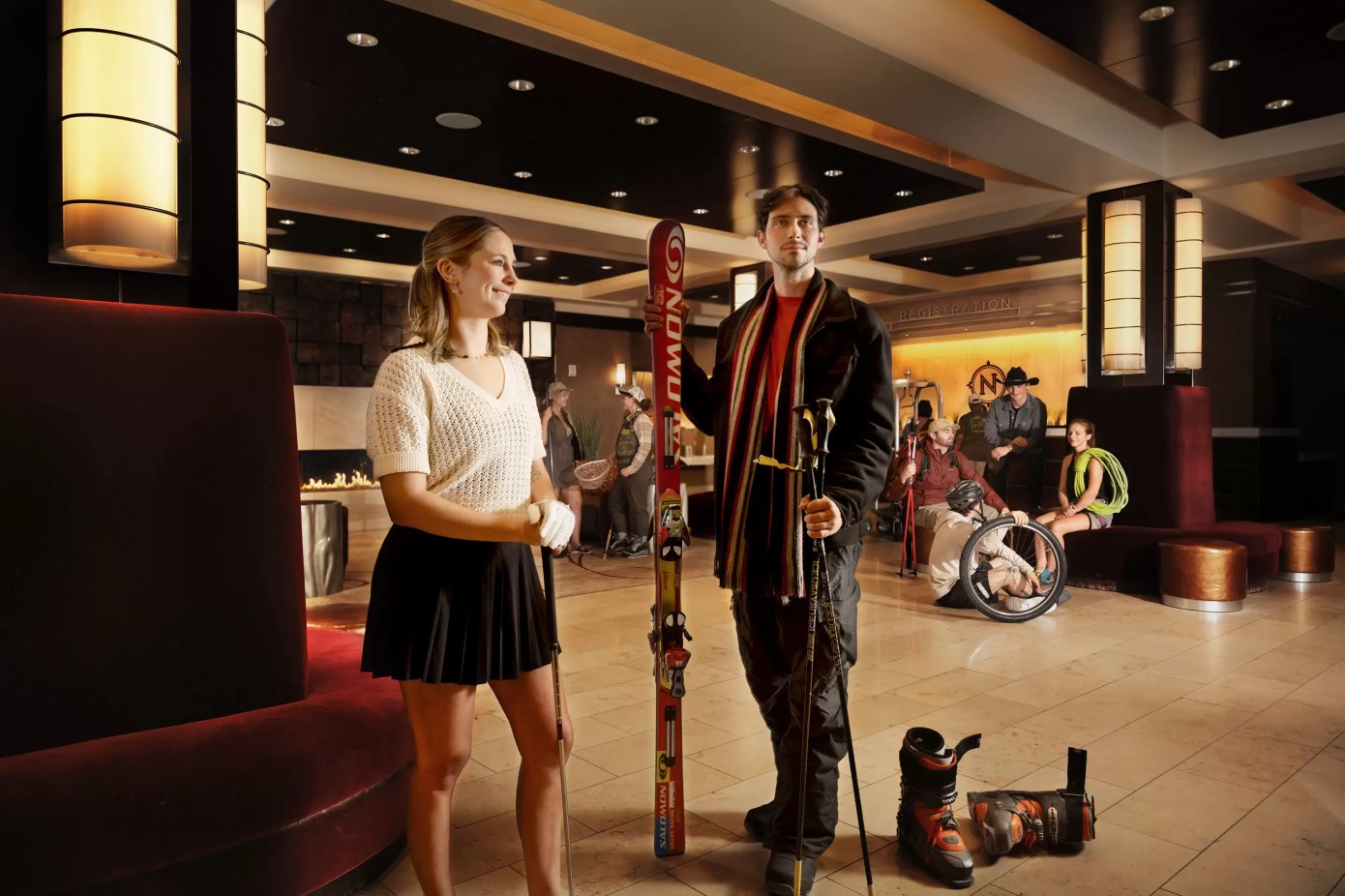 Northern Hotel lobby brand photography by Let's Canoe