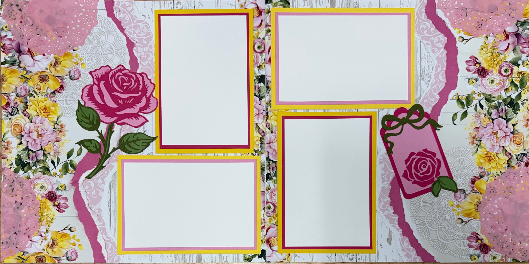 Roses Scrapbook Layout Kit - January 2026