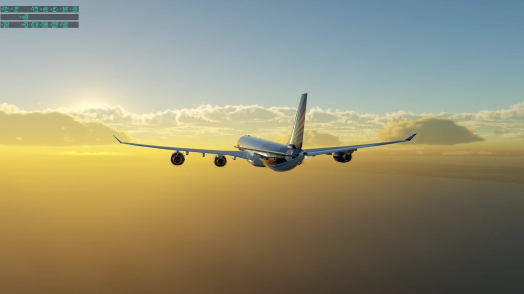 MSFS 2020 Airliner Sunset
