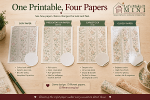 Four Paper Choices for the same printable image