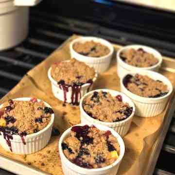 Ina Garten’s Peach & Blueberry Crumbles