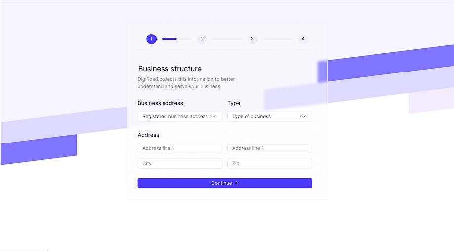 Example of a wireframe for a multi-step form