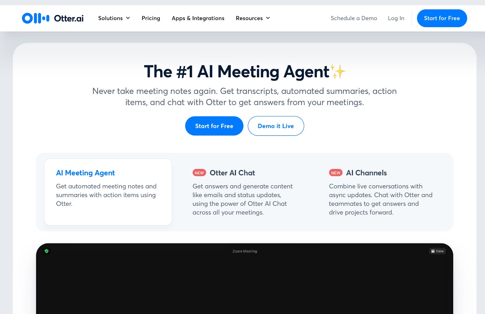 Otter.ai homepage