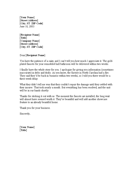 Complaint Letter Sample Delay Delivery Office