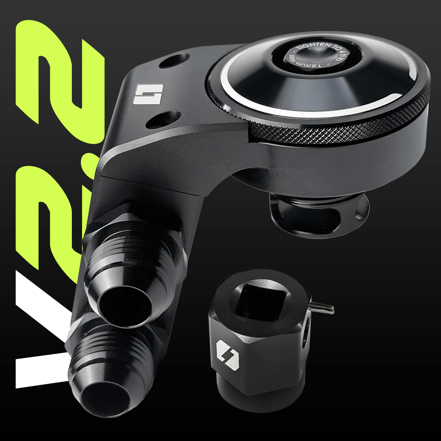 QuikVent™ Scavenger Oil Cap, Version 2.2 – BLACK – Level 7 Performance