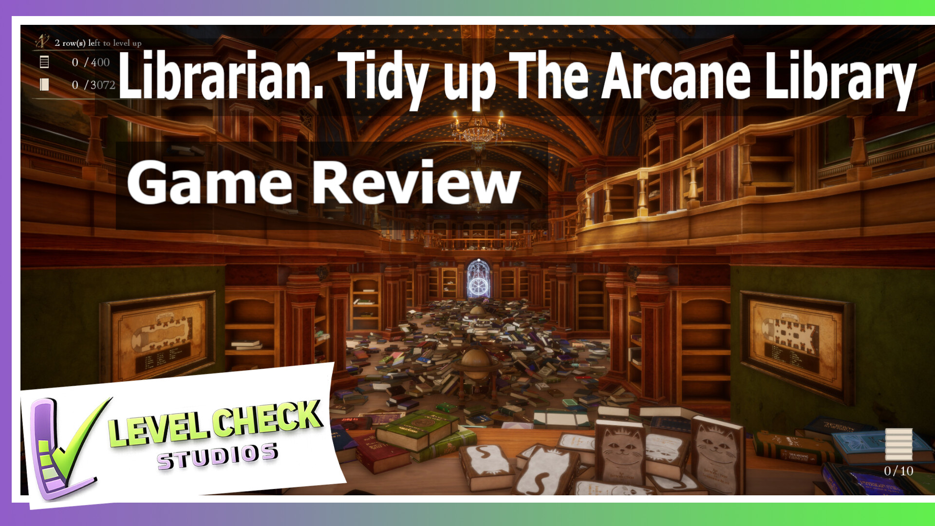 librarian. tidy up the arcane library