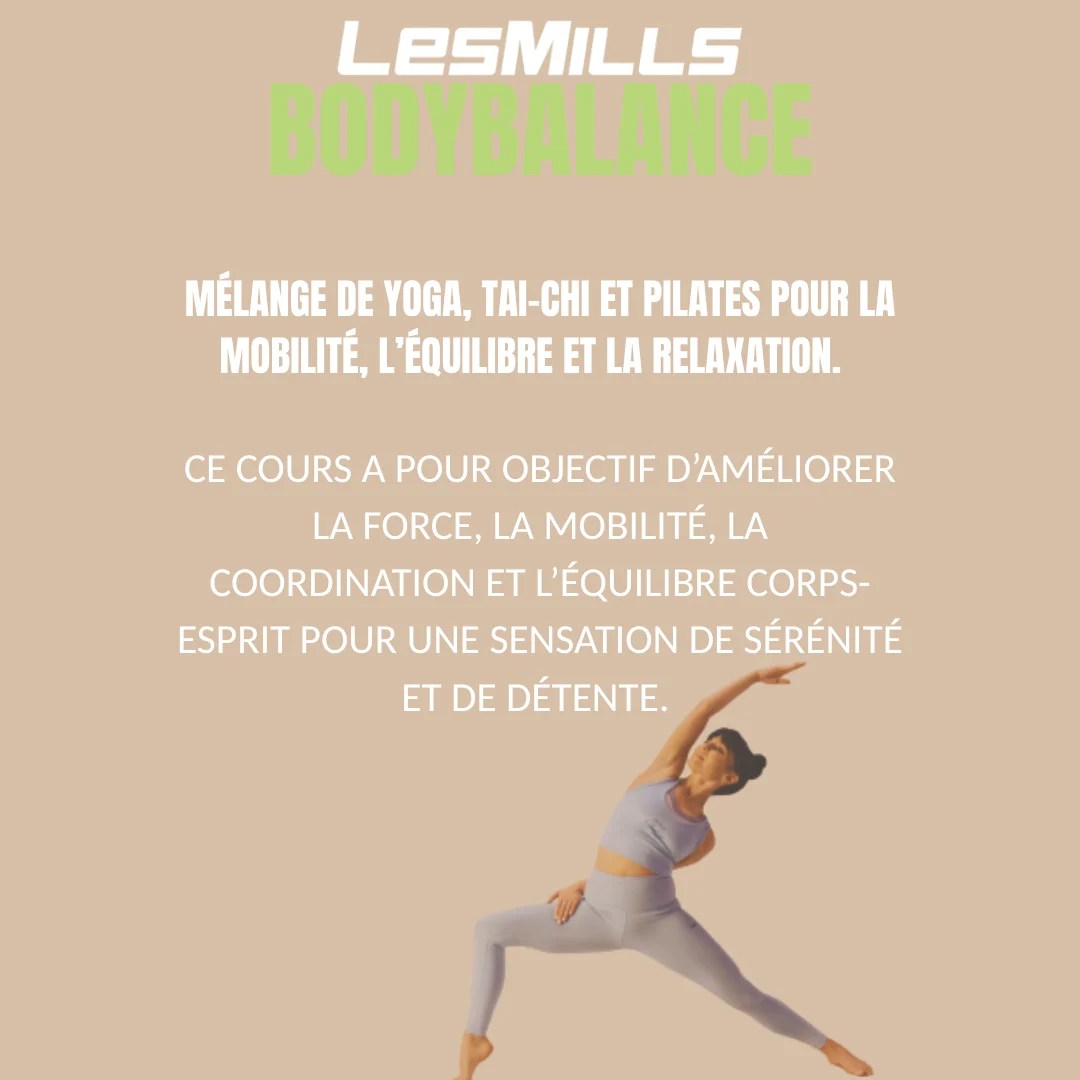 Présentation du cours Les Mills BodyBalance