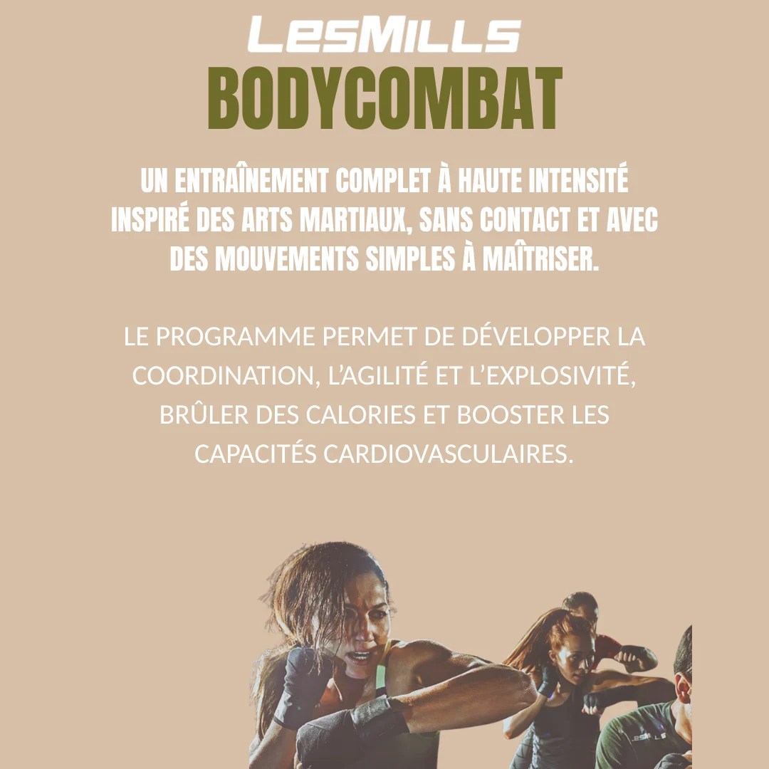 Présentation du cours Les Mills BodyCombat