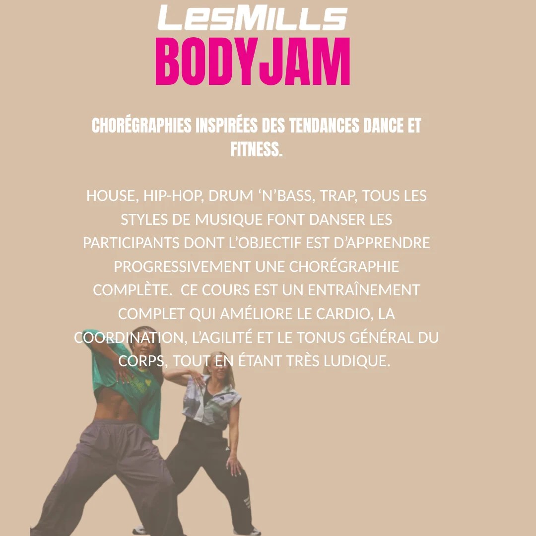 Présentation du cours Les Mills BodyJam