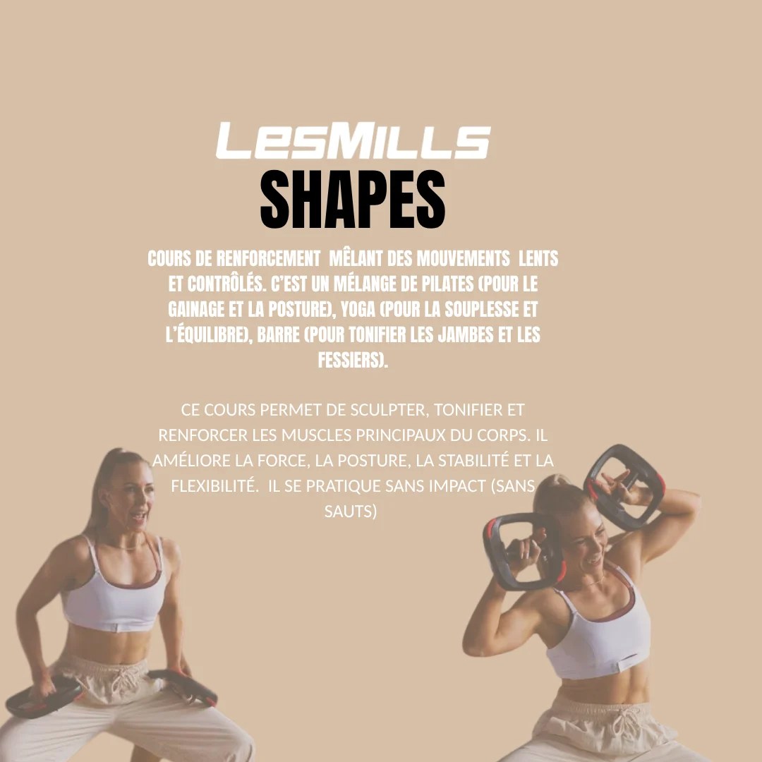 Présentation du cours Les Mills Shapes
