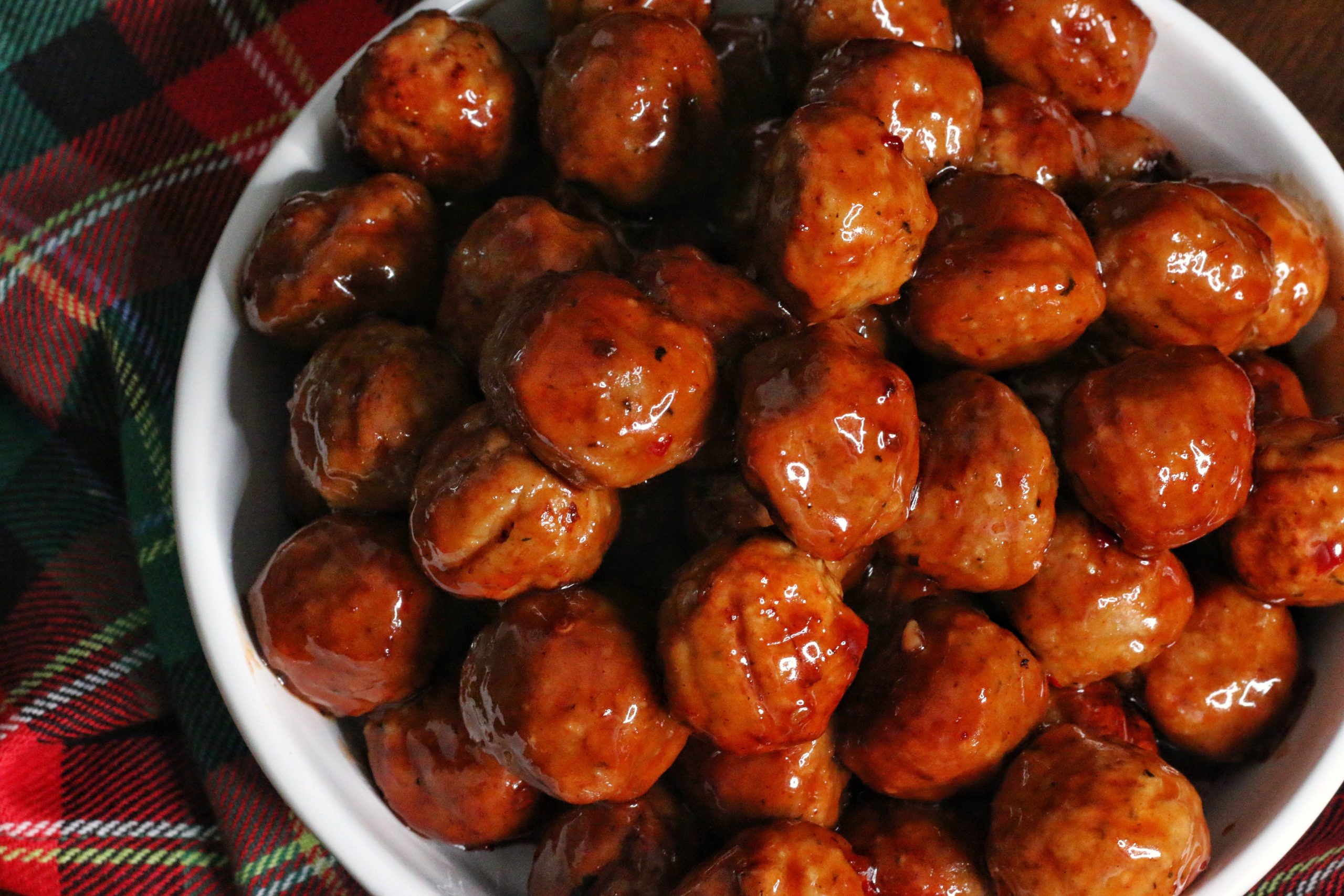 Sweet Chili Meatballs, an easy four ingredient recipe on