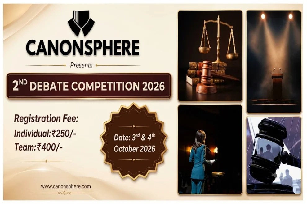2nd Debate Competition by Canonsphere 2026: Register by October 1