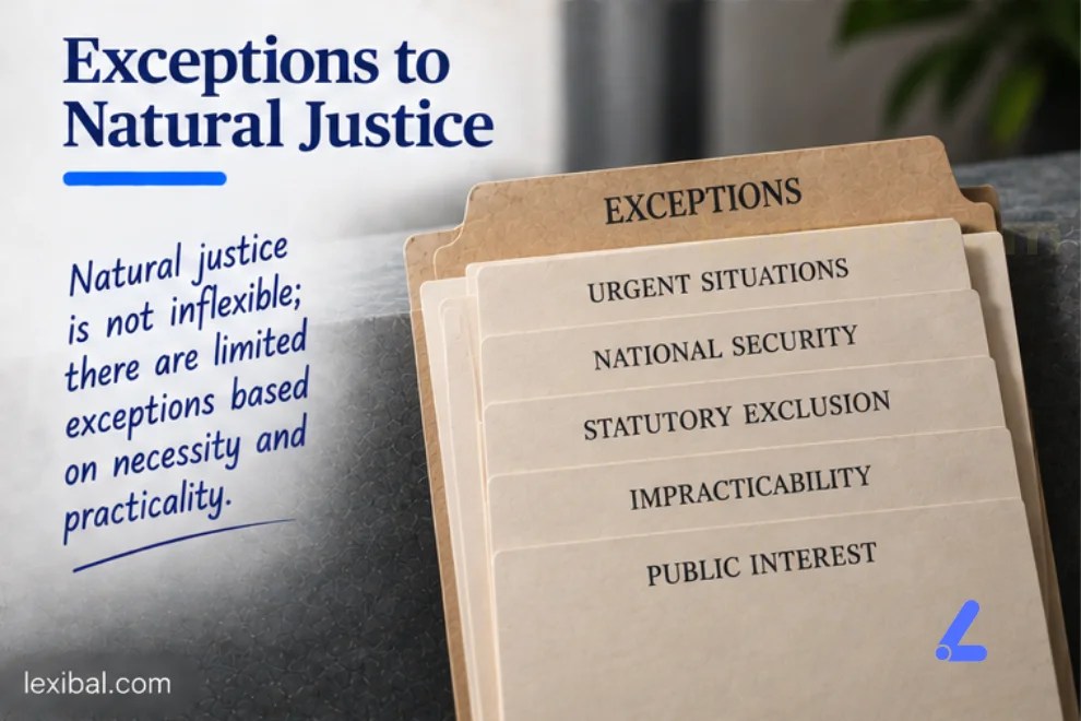Exceptions to Natural Justice in Administrative Law
