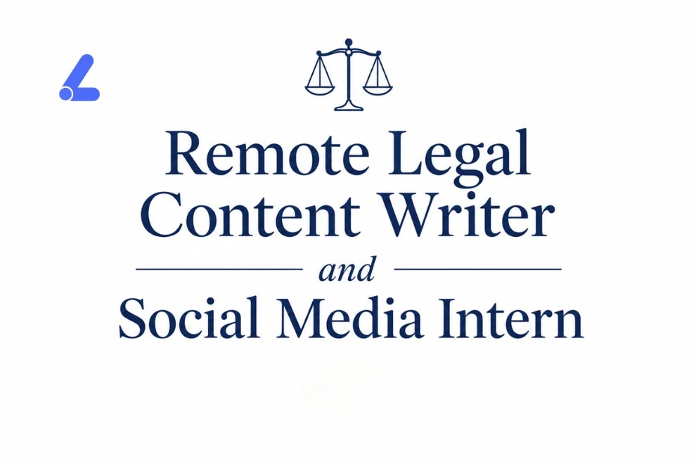 Remote Legal Content Writer and Social Media Intern at Legal Insaan: Apply Now!