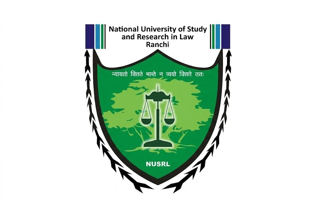 National University of Study and Research in Law, Ranchi (NUSRL) crest