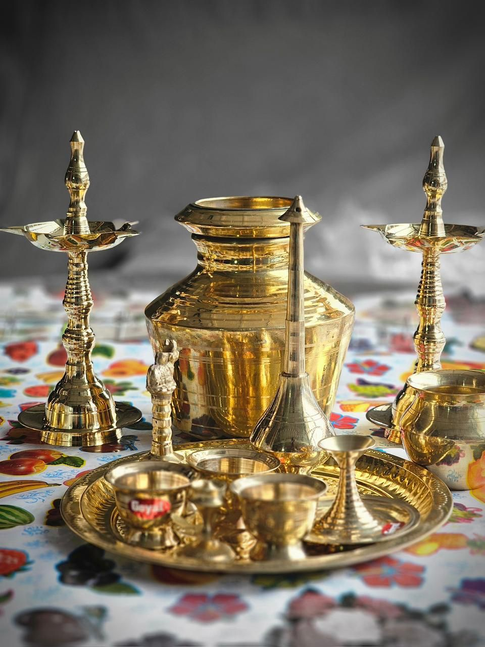 Brass Nirai Kudam Set