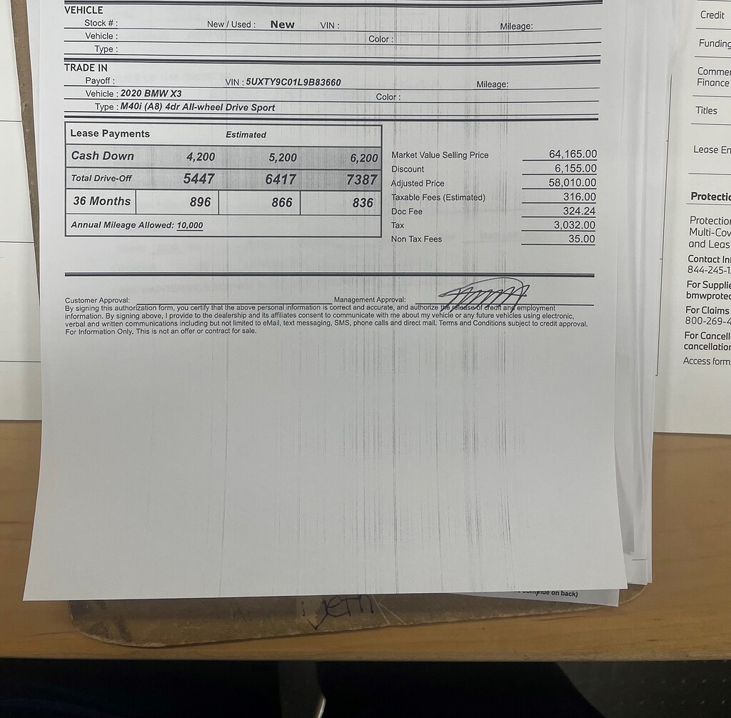 Bmw x3 negotiation help