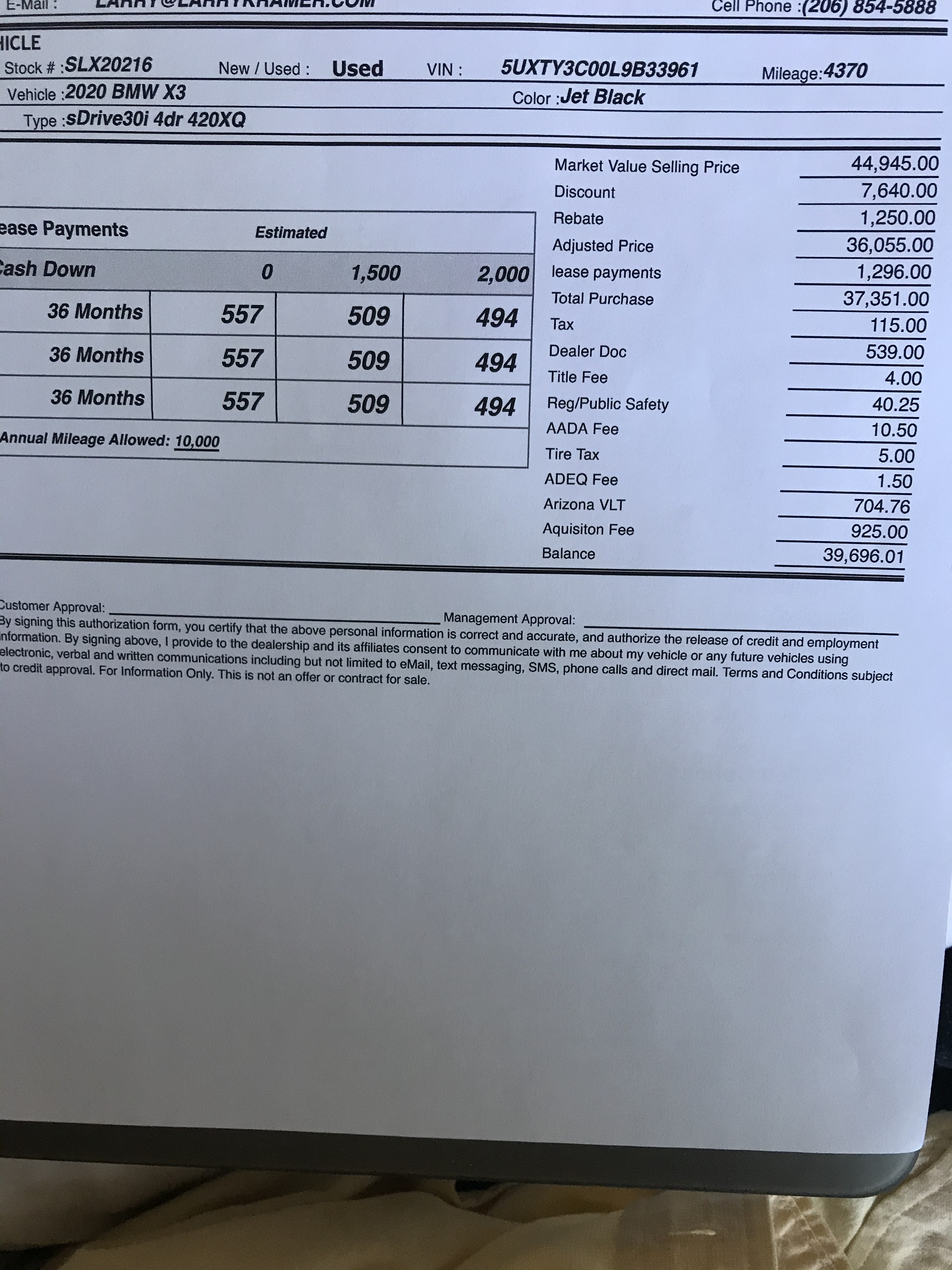 2020 bmw x3 sdrive loaner lease