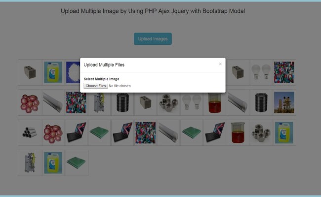Upload Multiple Images By Using PHP Ajax Jquery With Bootstrap Modal ...