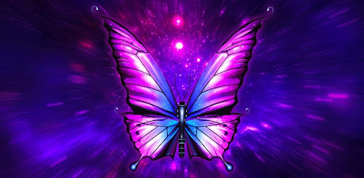 Descargar Tema De Mariposa De Neon 3d Para Pc Gratis Ultima Version Neon Butterfly Purple