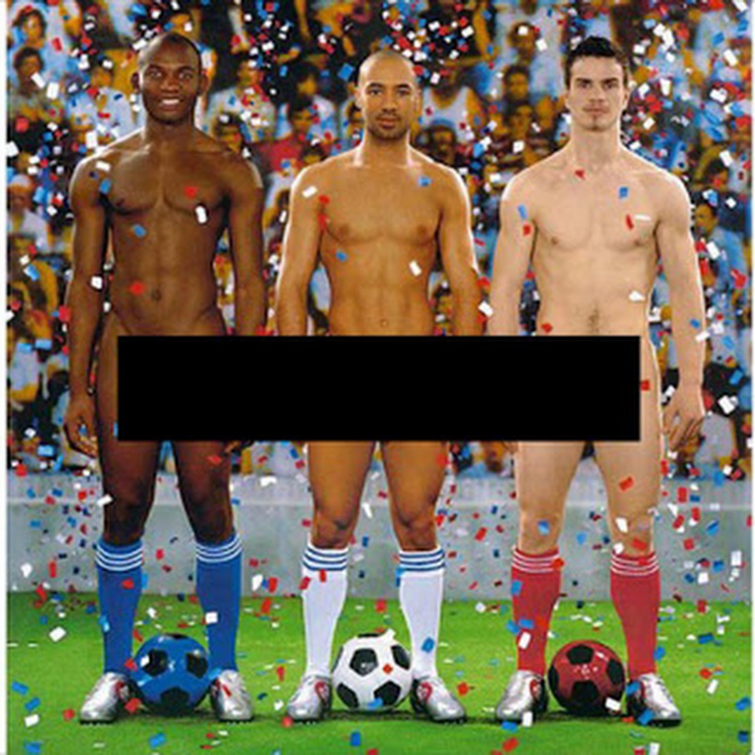 Outcry over naked art - including of soccer players