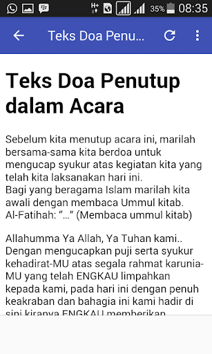 Bahwa sesungguhnya kemerdekaan itu ialah hak segala bangsa dan oleh sebab itu, maka penjajahan diatas dunia harus dihapuskan karena tidak sesuai dengan perikemanusiaan dan perikeadilan. Doa Penutup Acara Kata Kata Cinta