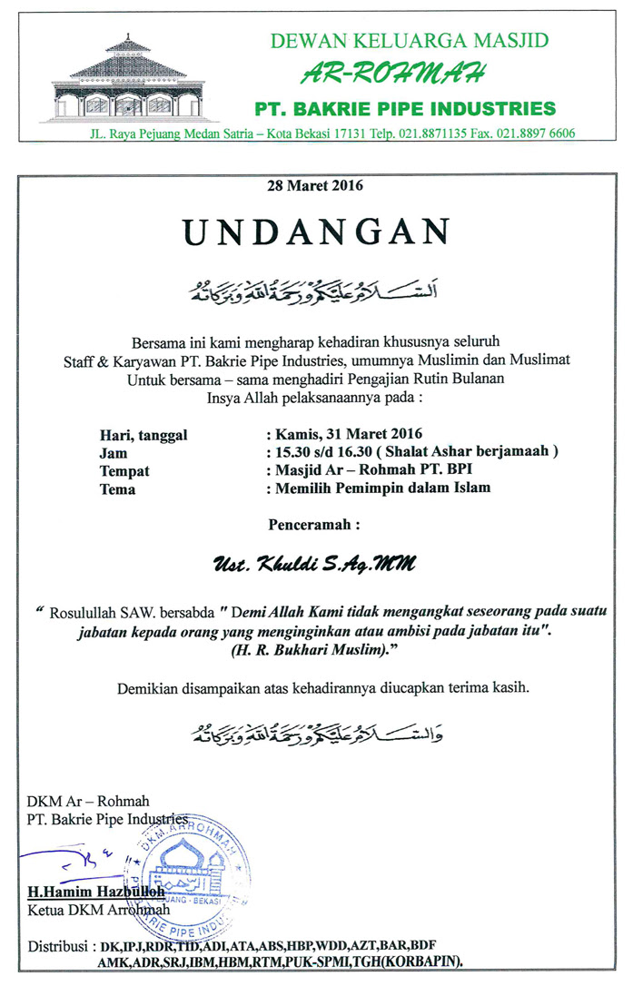 Jurusan pendidikan bahasa indonesia universitas madura. Contoh Surat Undangan Maulid Nabi Dalam Bahasa Madura Gong Syimi
