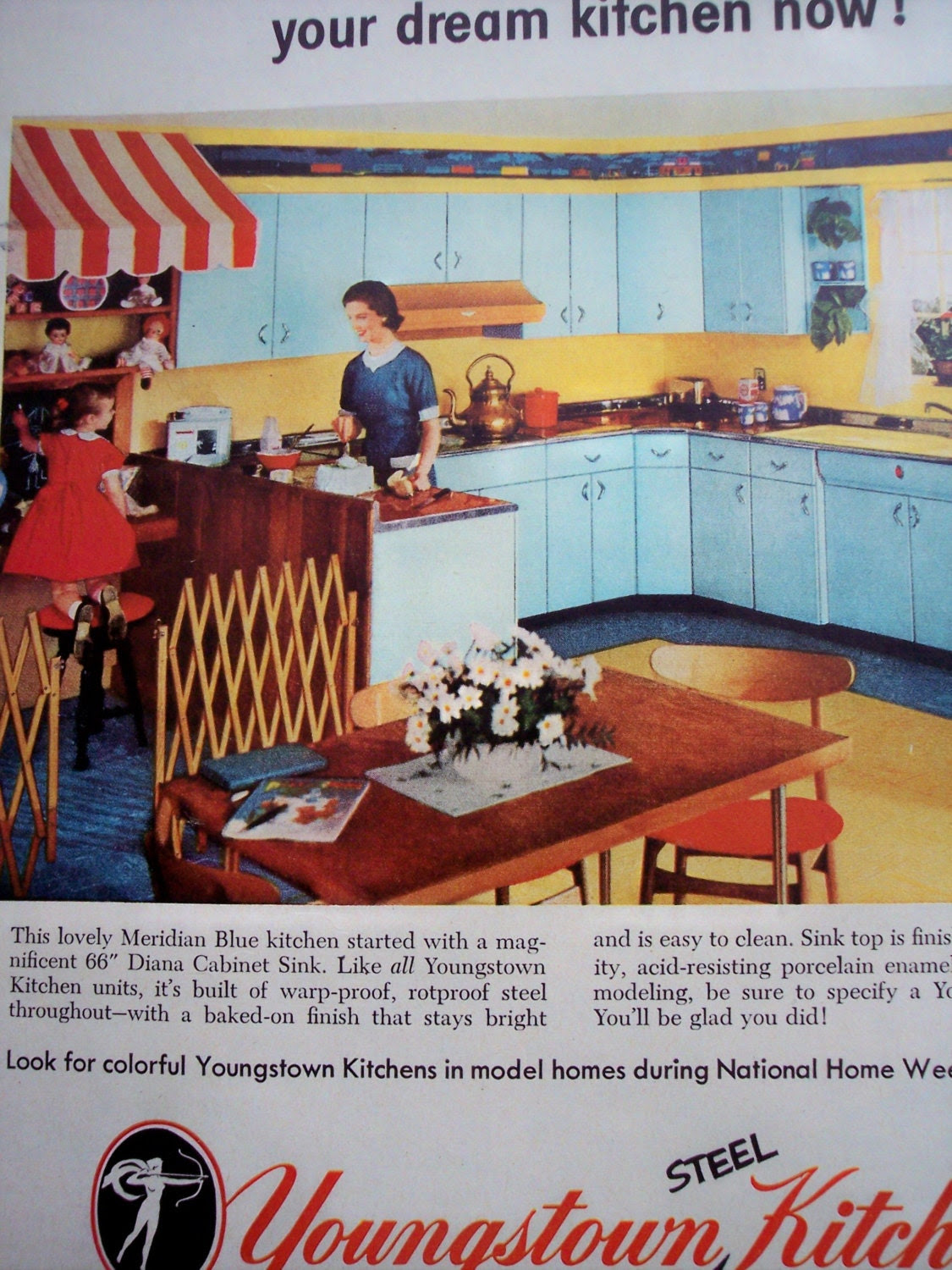 The pendant fixture came from a wrecker. 1950s Home Decor Architecture Design
