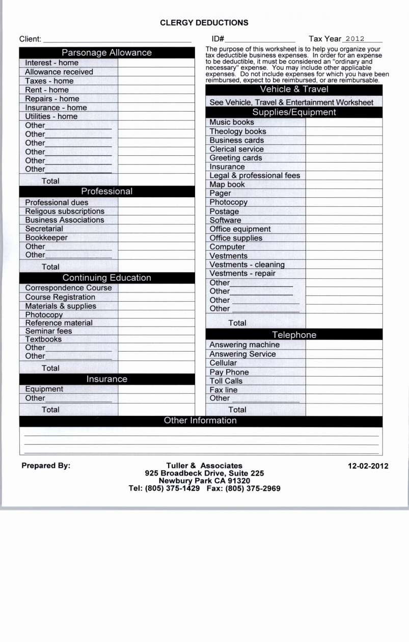 28 Trucker Tax Deduction Worksheet Worksheet Resource Plans