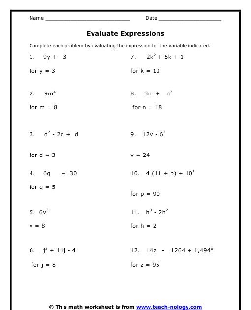 10 eighth grade math worksheets super workshert