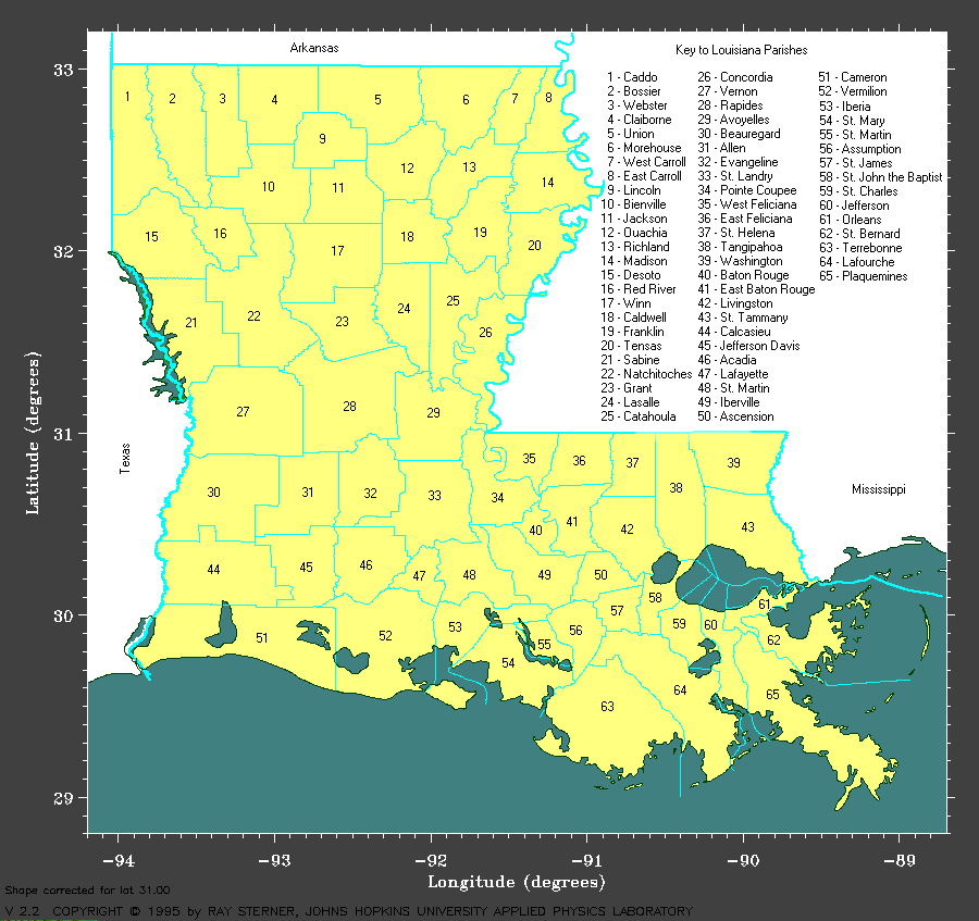 Louisiana cities and towns alphabetical