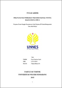 Perawatan Dan Perbaikan Transmisi Manual Toyota Kijang