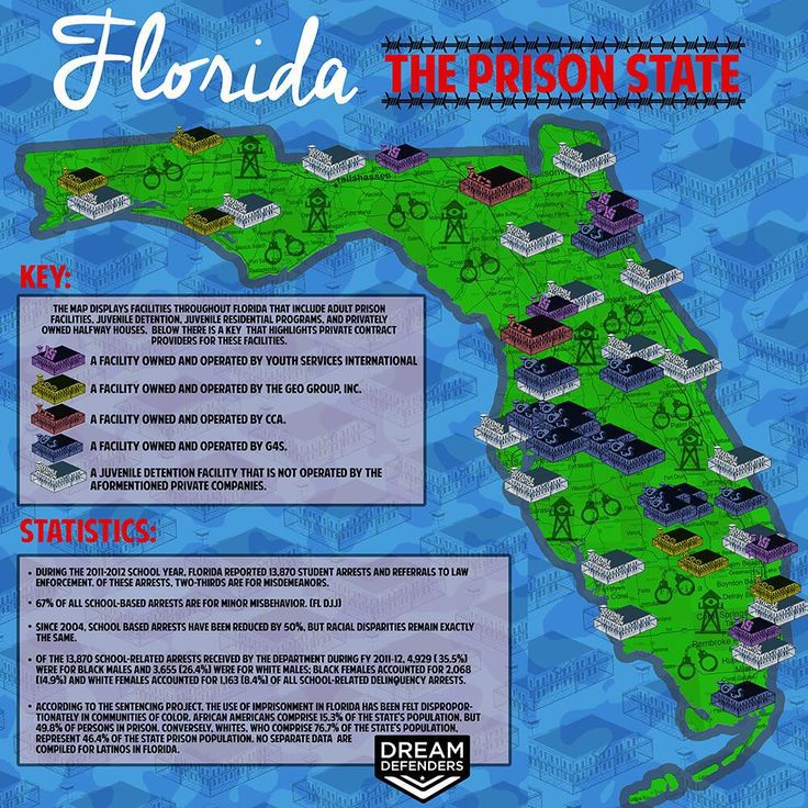 Florida Prisons Map Fl Prison State Map Dd 