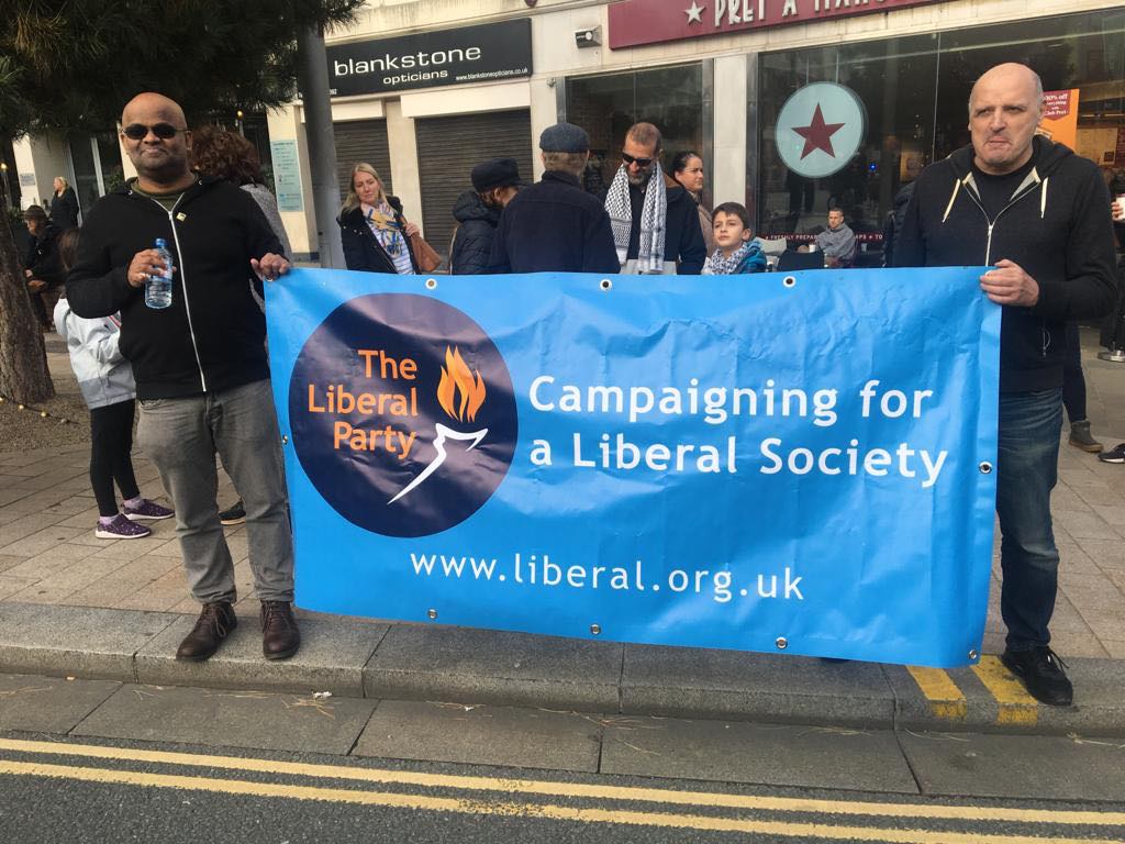 Liberal Party Leader attends Peace for Palestine demonstration in Liverpool