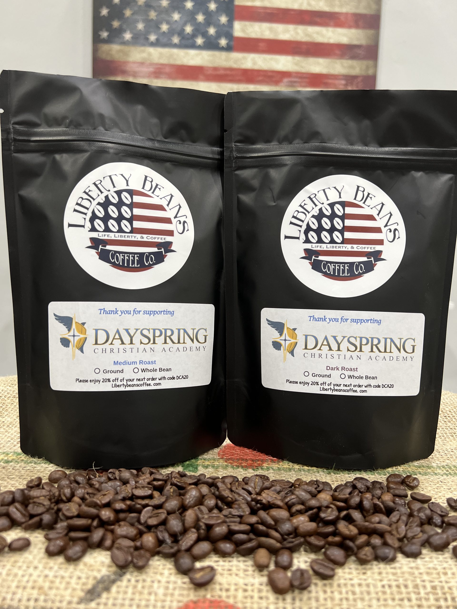 Dayspring Christian Academy Fundraiser Sampler Liberty Beans Coffee