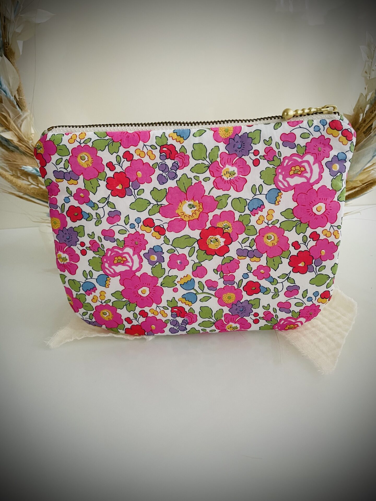 Pochette en Liberty Betsy Fuchsia