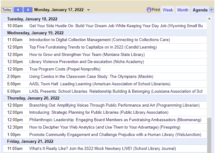 Free Continuing Education Events for the Week of January 17 | Wyoming State Library Free Continuing Education Events for the Week of January 17 | Wyoming State Library