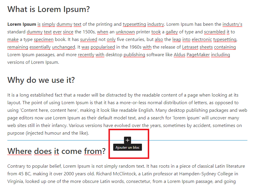 Plugin Gutenberg : Ajouter un bloc