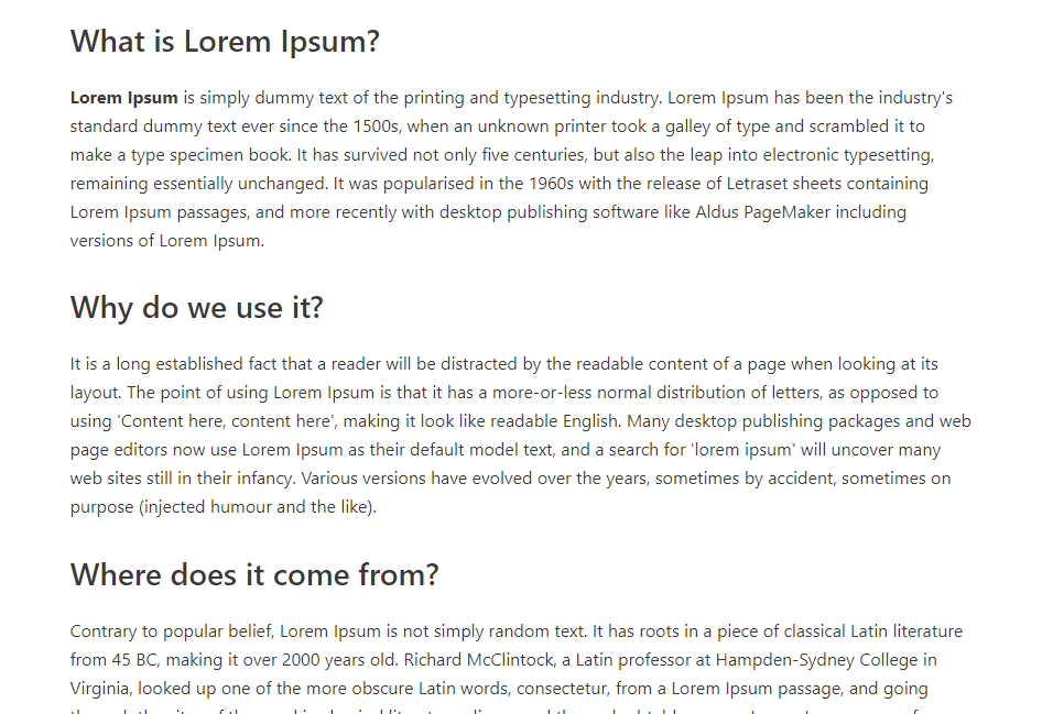 Texte lorem ipsum