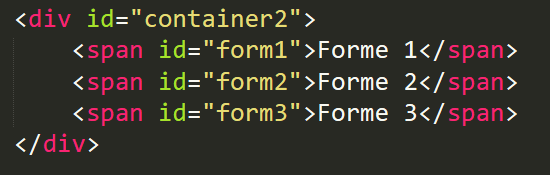 Positions CSS : Code HTML d'un éditeur de texte