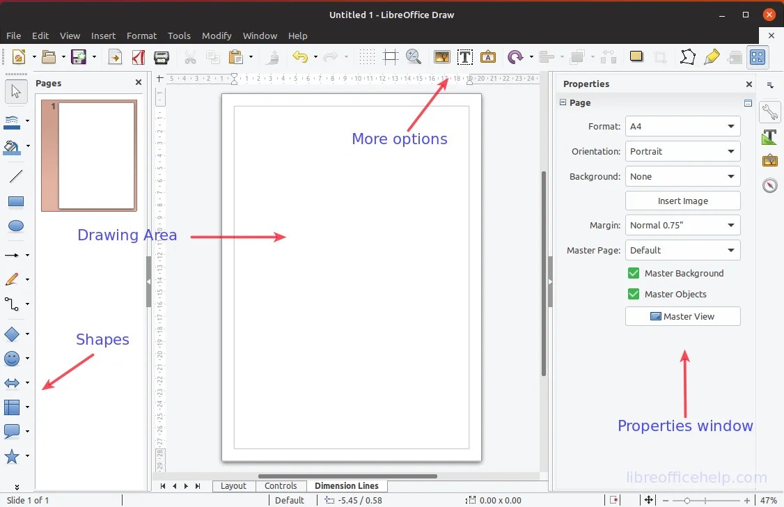 Create Your First Drawing Using LibreOffice Draw