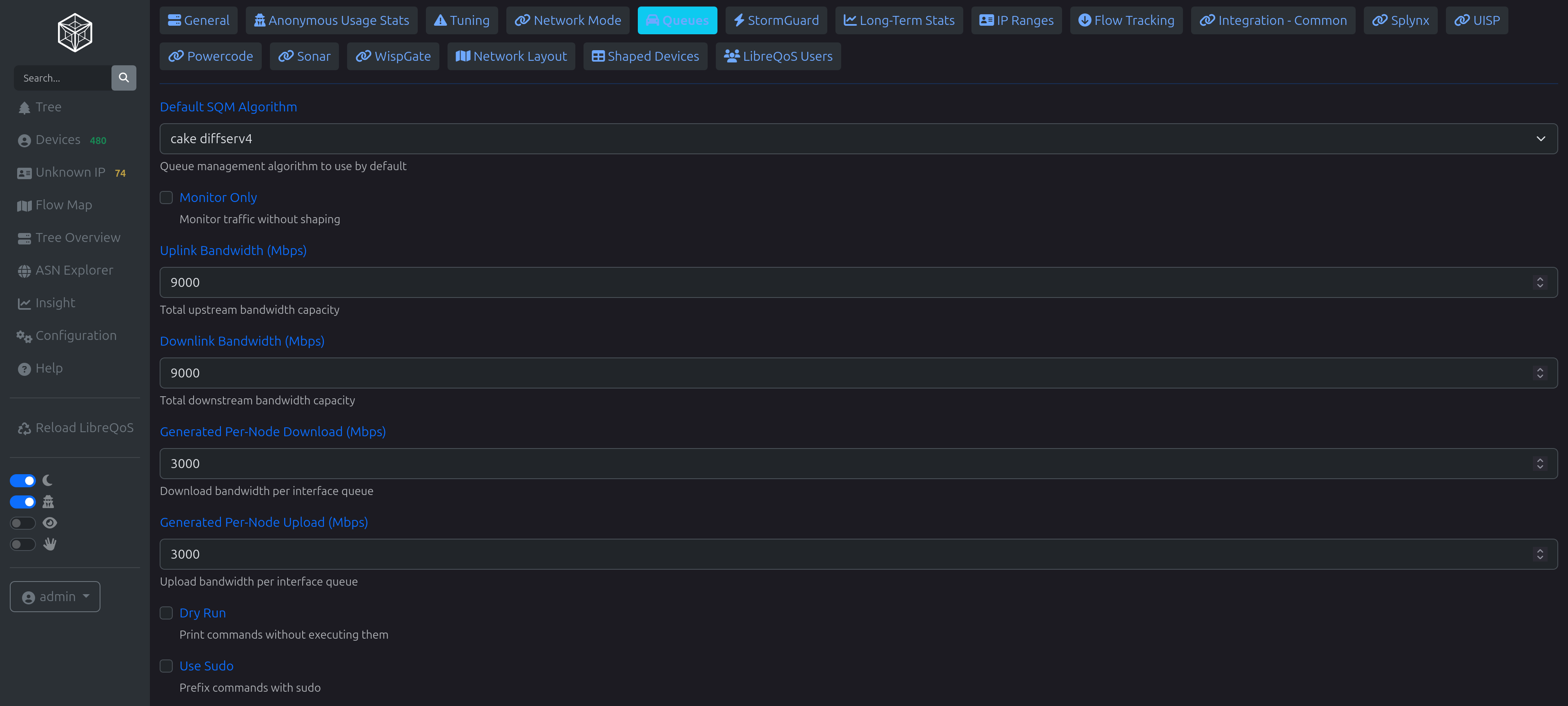 LibreQoS v1.5-RC-1 - Config