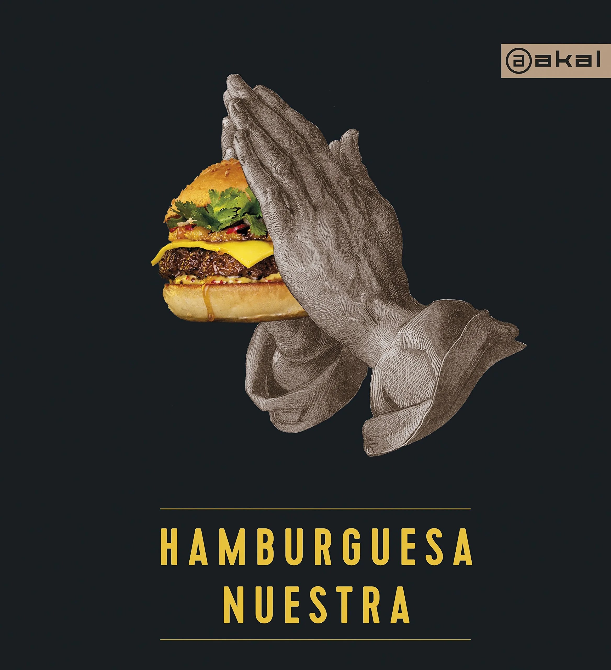 Portada de "Hamburguesa Nuestra", el libro definitivo para amantes de hamburguesas. Aprende a preparar recetas deliciosas, salsas y guarniciones únicas.