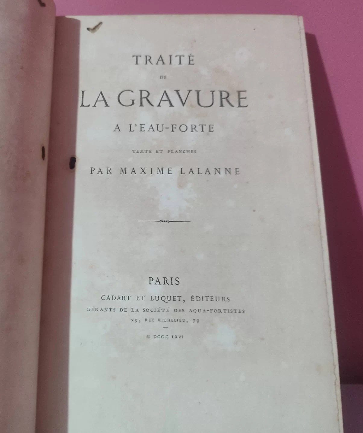 Traité de la Gravure a l´eau-forte