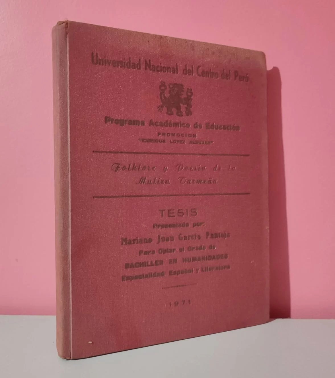Folklore y poesía de la muliza tarmeña / Tesis