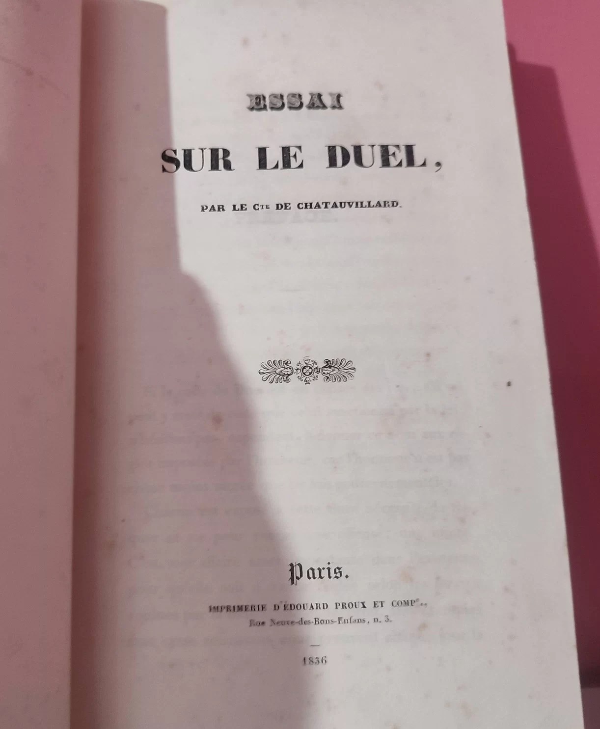 Essai sur le duel