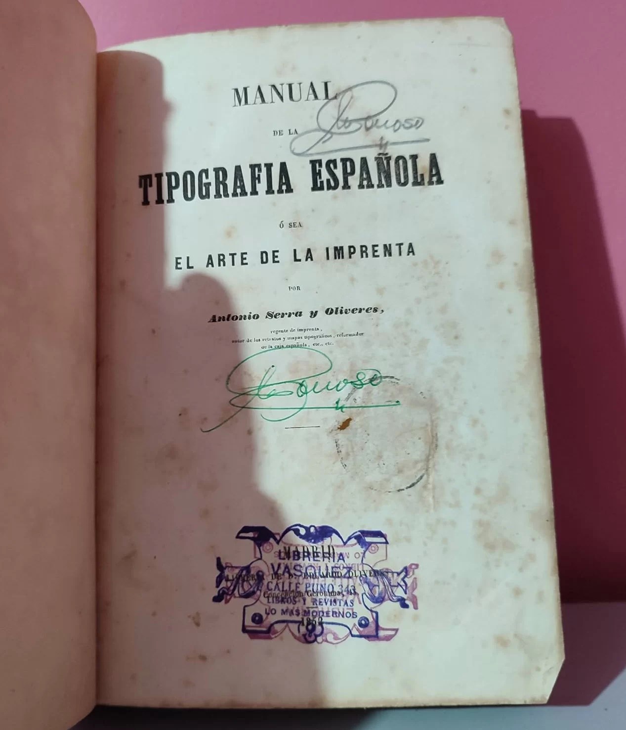 Manual de la tipografía española, ósea, el arte de la imprenta